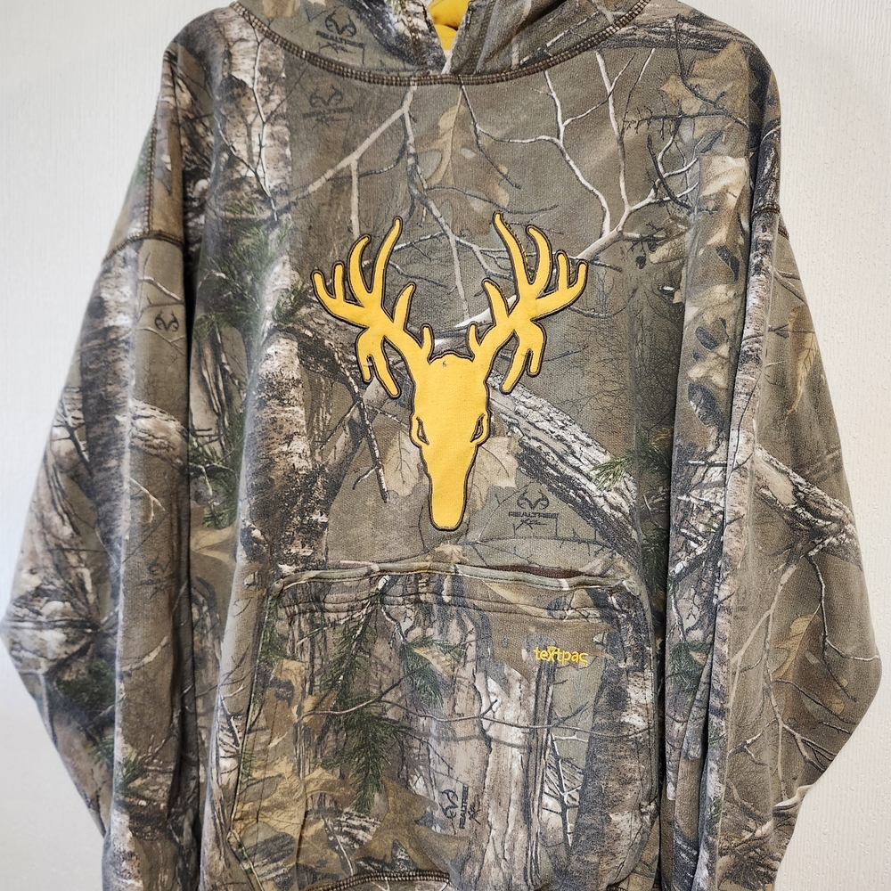 Realtree Camouflage Hoodie with Yellow Accents